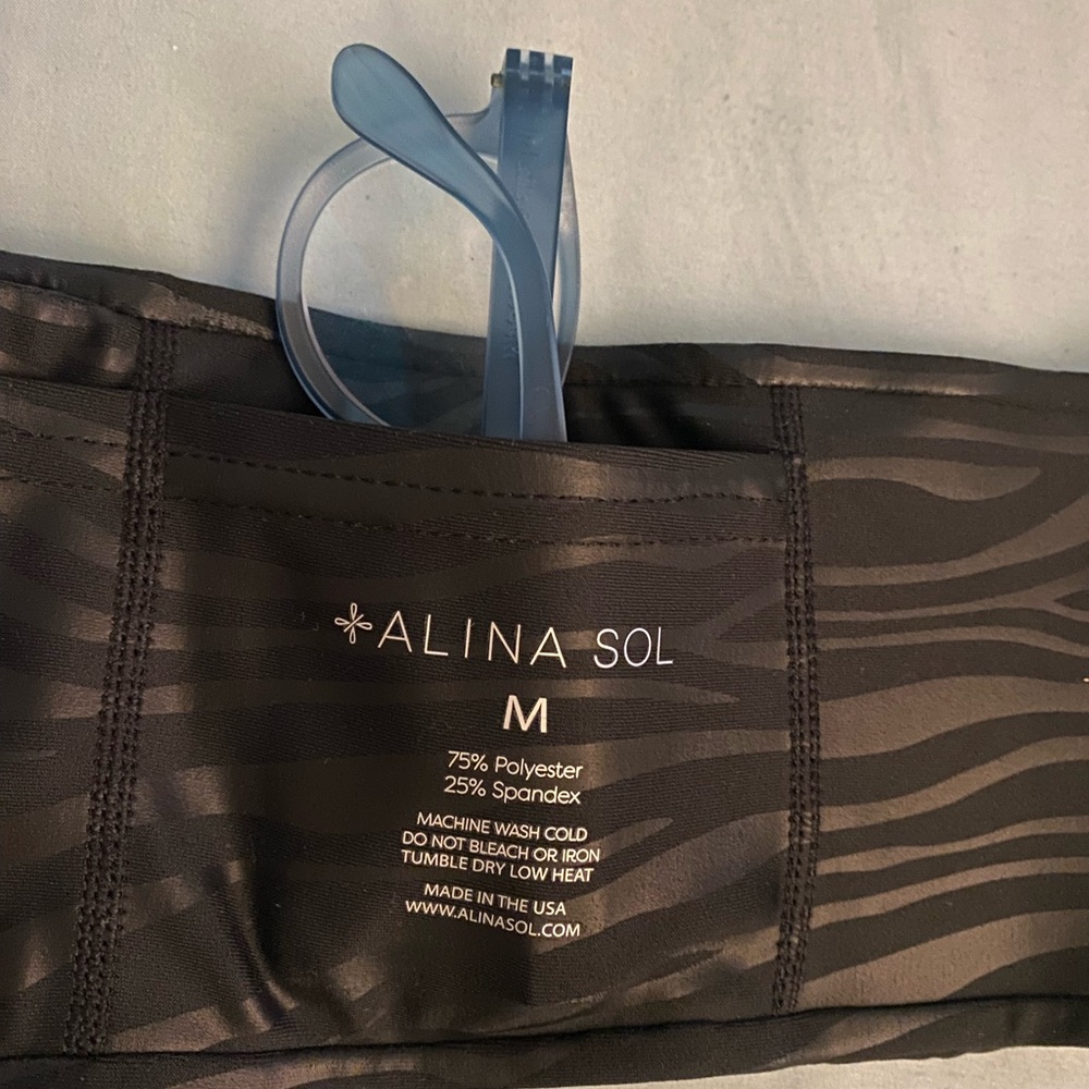 Alina Sol Black Zebra Fanny pack belt for athletics